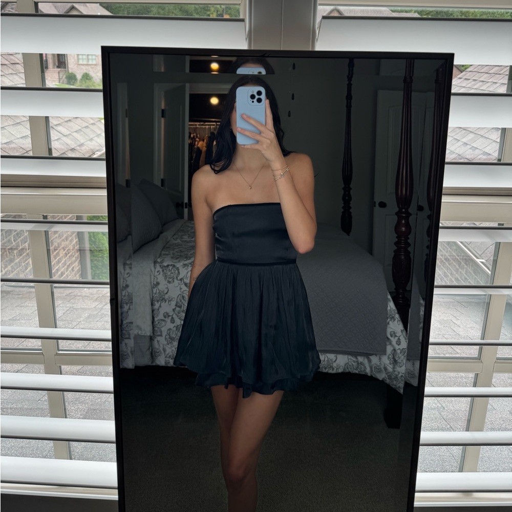 Black strapless free people dress